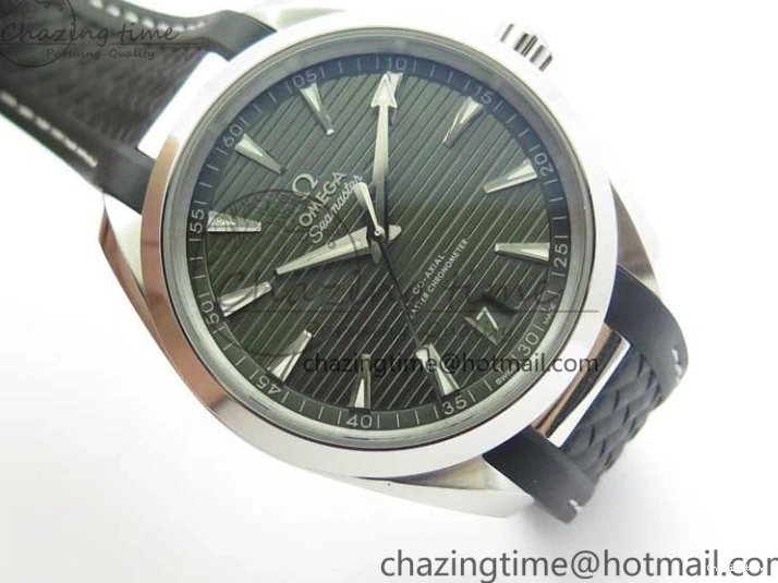 0407 TechFriendly Aqua Terra 150M Master Chronometers VSF 1:1 Best Edition Green Dial on Black Rubber Strap A8900 Super Clone (2 Straps) 7915